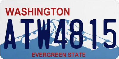 WA license plate ATW4815