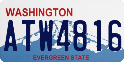 WA license plate ATW4816