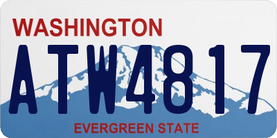 WA license plate ATW4817