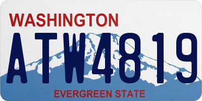 WA license plate ATW4819