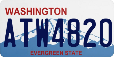 WA license plate ATW4820