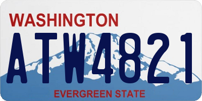 WA license plate ATW4821