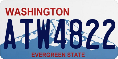 WA license plate ATW4822