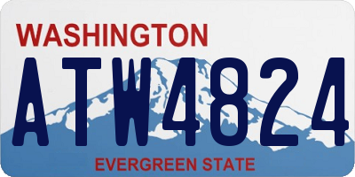 WA license plate ATW4824