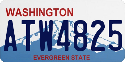 WA license plate ATW4825