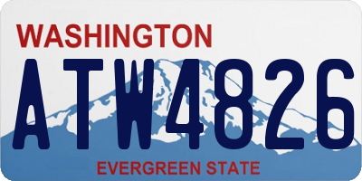 WA license plate ATW4826