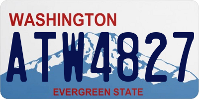WA license plate ATW4827