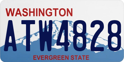 WA license plate ATW4828