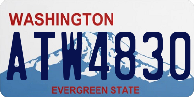 WA license plate ATW4830