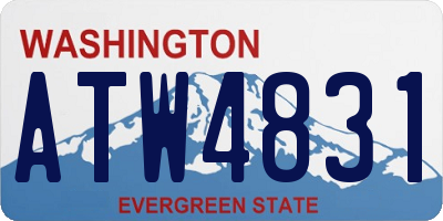 WA license plate ATW4831