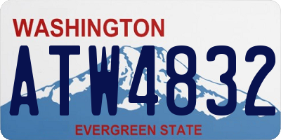 WA license plate ATW4832