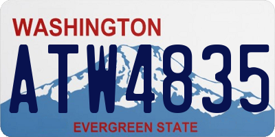 WA license plate ATW4835