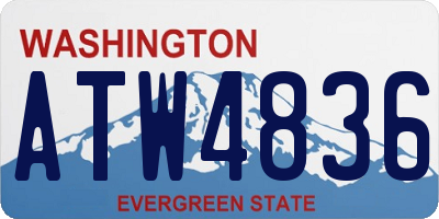 WA license plate ATW4836