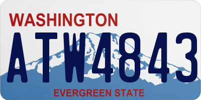 WA license plate ATW4843