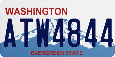 WA license plate ATW4844