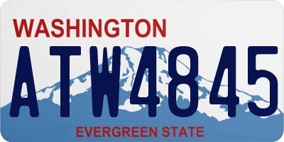 WA license plate ATW4845