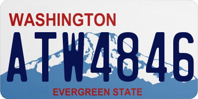 WA license plate ATW4846