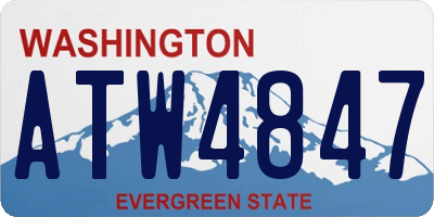 WA license plate ATW4847