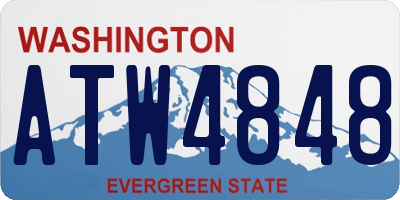 WA license plate ATW4848