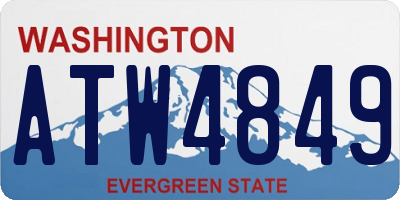 WA license plate ATW4849