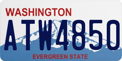 WA license plate ATW4850