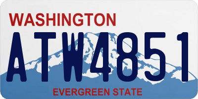 WA license plate ATW4851