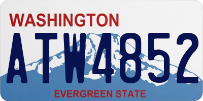 WA license plate ATW4852