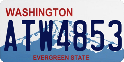 WA license plate ATW4853