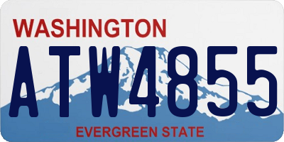 WA license plate ATW4855
