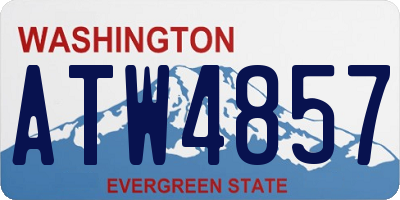 WA license plate ATW4857