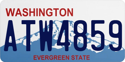 WA license plate ATW4859