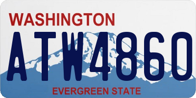 WA license plate ATW4860