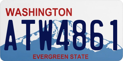 WA license plate ATW4861