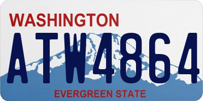 WA license plate ATW4864