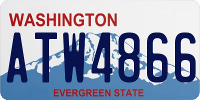 WA license plate ATW4866