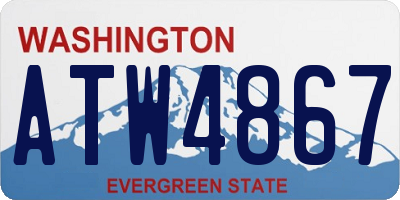 WA license plate ATW4867