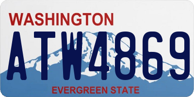 WA license plate ATW4869
