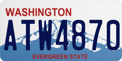 WA license plate ATW4870