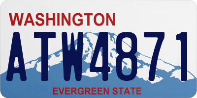 WA license plate ATW4871