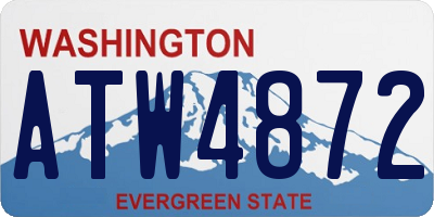 WA license plate ATW4872