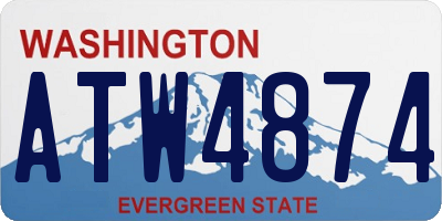 WA license plate ATW4874