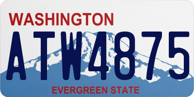 WA license plate ATW4875