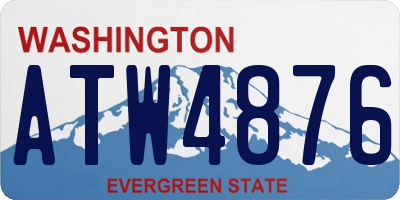WA license plate ATW4876