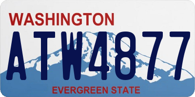 WA license plate ATW4877