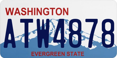 WA license plate ATW4878