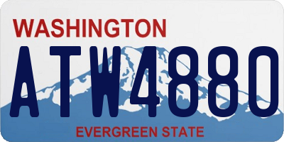WA license plate ATW4880