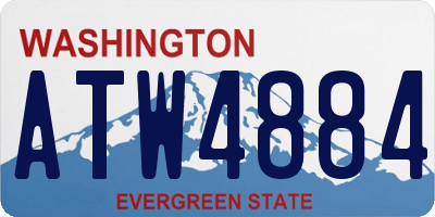 WA license plate ATW4884