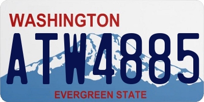 WA license plate ATW4885