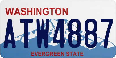 WA license plate ATW4887