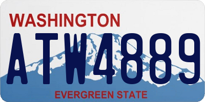 WA license plate ATW4889